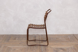 Set of 4 Vintage Cox Dark Brown Stacking Chairs