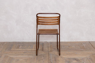 Set of 4 Vintage Cox Dark Brown Stacking Chairs