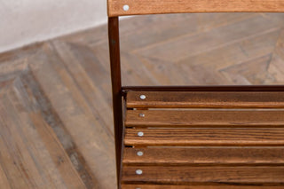 Set of 4 Vintage Cox Dark Brown Stacking Chairs