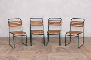 Vintage Cox Dark Green Stacking Chairs