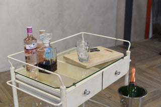 vintage cocktail trolley