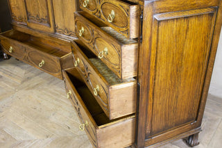 1920s Jacobean Revival Oak Bedroom Suite