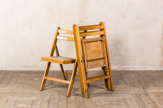 vintage foldable wooden chairs