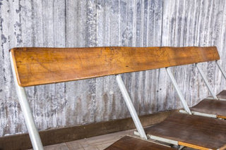 vintage folding four seater bench