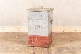 vintage galvanised NAAFI tin