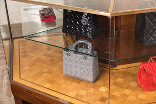 vintage glass fronted shop counter