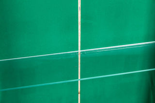 vintage glass shelving unit