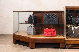 vintage glass shop display cabinet