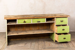 vintage green credenza