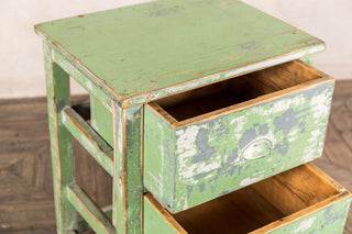 vintage green side table