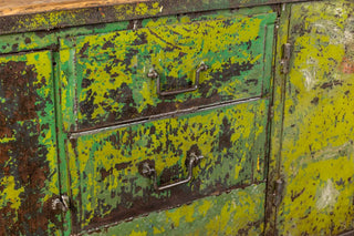 vintage green sideboard
