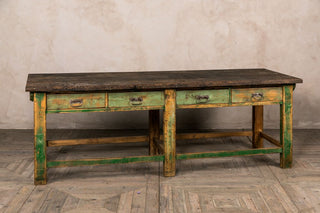 vintage green table