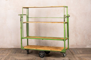 vintage green trolley unit