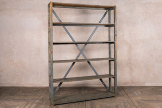 vintage grey bookcase