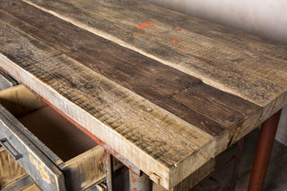 vintage grey workbench