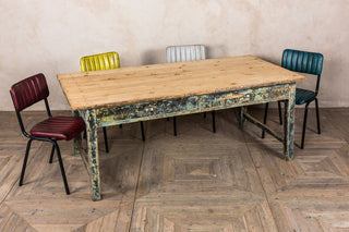 vintage industrial dining table