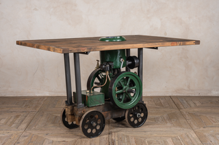 vintage industrial engine table