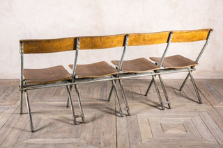 vintage industrial folding benches