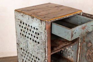 Vintage Industrial Narrow Metal Cupboards
