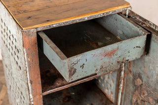 Vintage Industrial Narrow Metal Cupboards