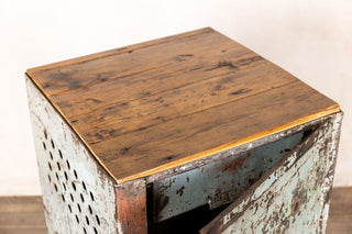 Vintage Industrial Narrow Metal Cupboards