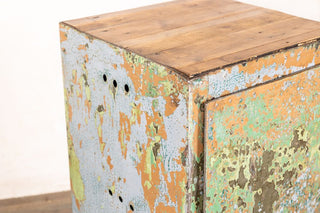 Vintage Industrial Narrow Metal Cupboards