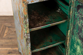 Vintage Industrial Narrow Metal Cupboards
