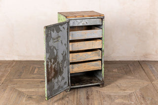 Vintage Industrial Narrow Metal Cupboards