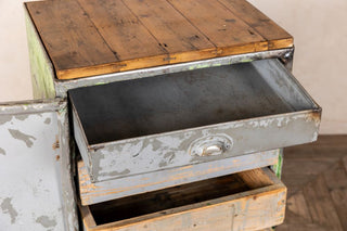 Vintage Industrial Narrow Metal Cupboards