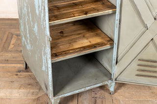 Vintage Industrial Narrow Metal Cupboards