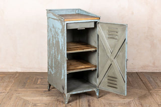 Vintage Industrial Narrow Metal Cupboards