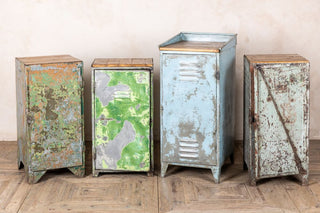 Vintage Industrial Narrow Metal Cupboards