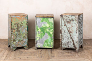 Vintage Industrial Narrow Metal Cupboards