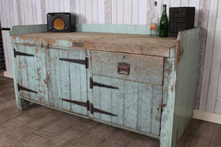 vintage industrial pine kitchen island
