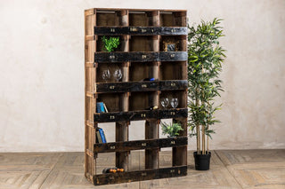 vintage industrial shelving