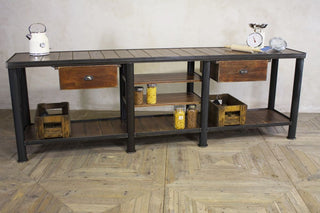 vintage industrial sideboard