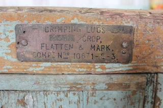 vintage industrial workbench