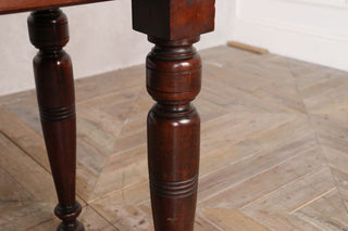 Vintage Leather Top Dining Table