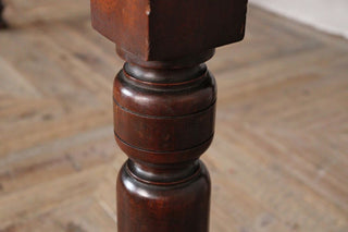 Vintage Leather Top Dining Table