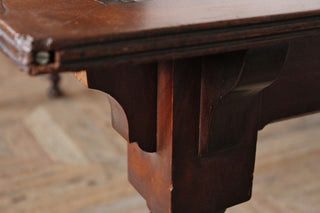 Vintage Leather Top Dining Table