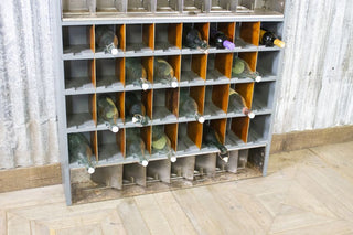 vintage metal bottle storage