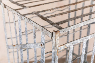 vintage metal cage wine rack