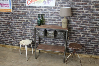 vintage metal console table