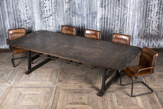 vintage metal dining table
