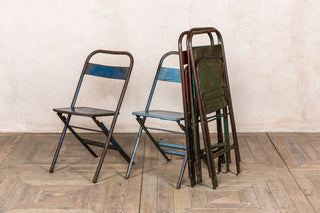 vintage metal folding chairs