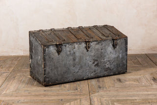vintage metal trunk
