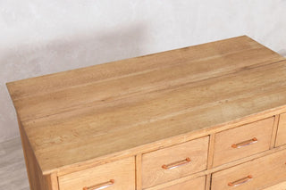 vintage-solid-oak-plan-chest-of-drawers-top