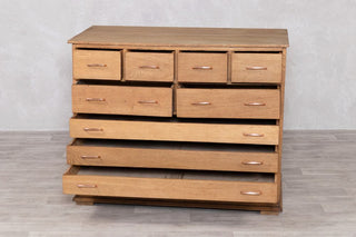 vintage-solid-oak-plan-chest-of-drawers