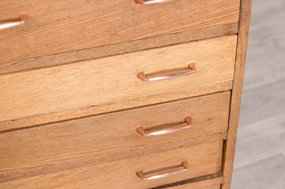 vintage-solid-oak-plan-chest-of-drawers