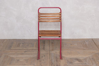vintage-red-slatted-stacking-chair-front